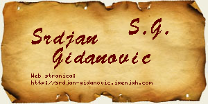 Srđan Gidanović vizit kartica